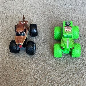 Monster Jam Grave Digger and Monster Mutt Monster Trucks